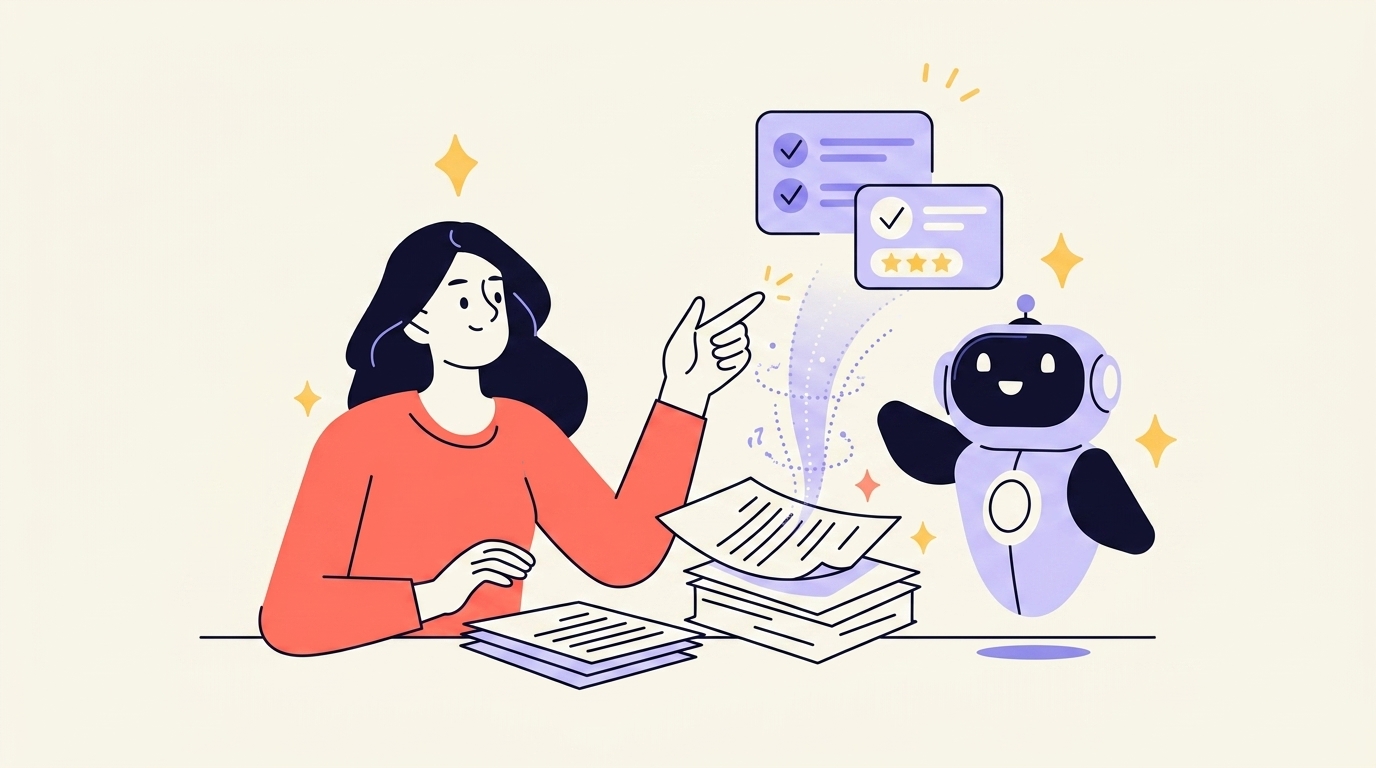 AI-driven examination and document solutions illustration